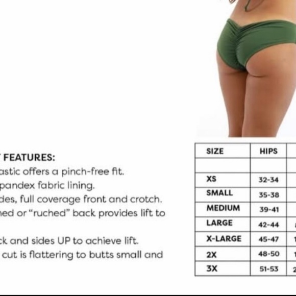 Fused Hawaii Kona Bottom “pine trees” bikini bottom - Picture 8 of 8